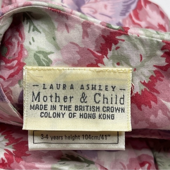 Laura Ashley Mother Child Vintage Romper Jumper Floral Cottagecore Cotton Boho - Picture 10 of 12